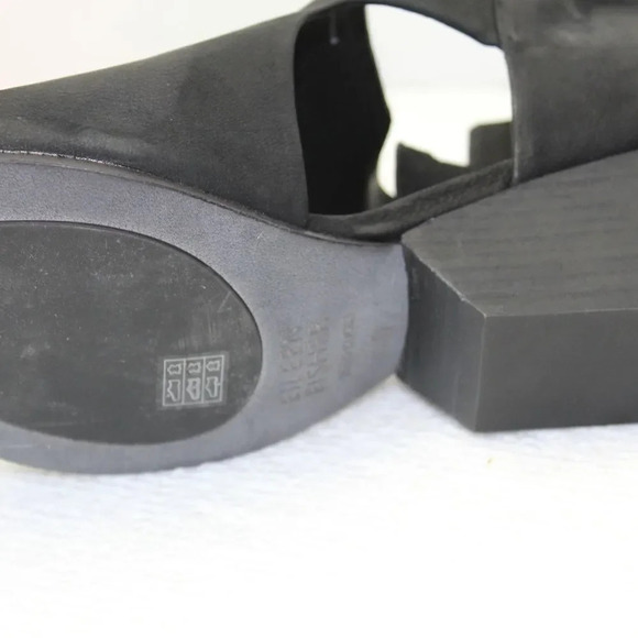 Eileen Fisher brushed leather black sandals size 9 - Picture 10 of 15